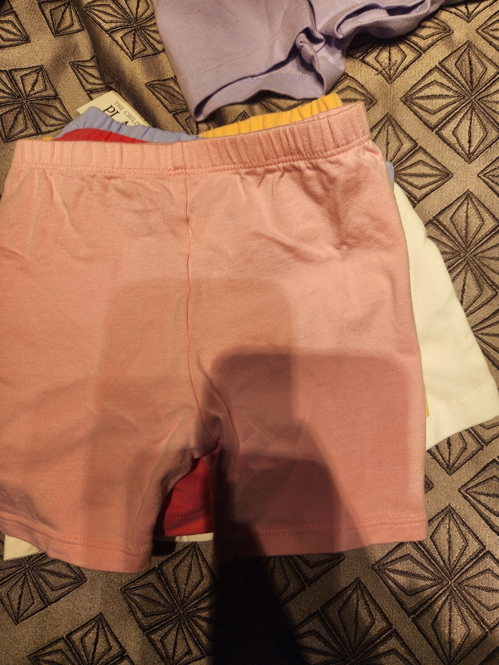 Kids Cotton Stretch Shorts - Light Pink